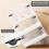 Living And Home (White, Extra Large) 3 Pack Collapsible Storage Box Stackable Plastic Bin 5