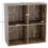 Vida Designs (Dark Wood, White) Durham 4 Cube Shelf Wood Bookcase with 2 Baskets 3