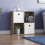 Vida Designs (Dark Wood, White) Durham 4 Cube Shelf Wood Bookcase with 2 Baskets 5
