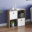 Vida Designs (Dark Wood, White) Durham 4 Cube Shelf Wood Bookcase with 2 Baskets 8