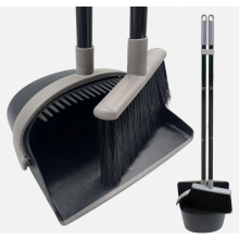 Long Handled Dustpan and Brush Set Strong Metal Handle Broom Sweeper