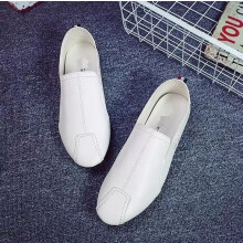(UK6.5=US7.5=EUR40, White) Men's Casual Loafers Breathable Soft Slip On Retro Moccasins Driving Boat Shoes