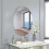 Living And Home (40*60) Oval Frameless Wall Mounted Mirror Decorative Wall Mirror with Bevelled Edges 3