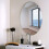 Living And Home (40*60) Oval Frameless Wall Mounted Mirror Decorative Wall Mirror with Bevelled Edges 1