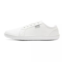 (UK 11.5 / EUR 47, White) Men Women Sneaker Wide Toe Barefoot Shoes Leather Casual Shoes Lace Up Size