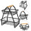 Living And Home Metal Basket Vegetable Fruit Egg Bowl Holder Spice Storage Rack Wooden Handle 3