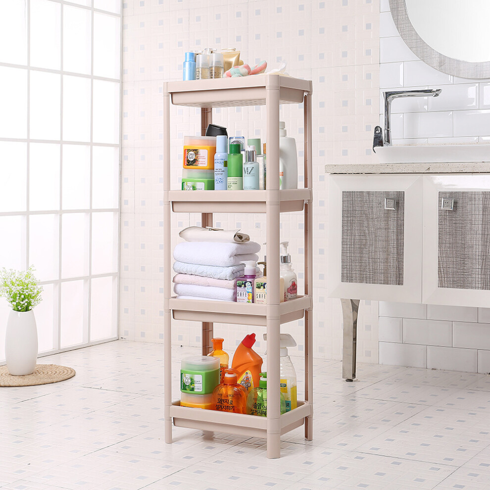 (27*23.5*100.5cm) 3/4 Tier Bathroom Shower Caddy Shelf Corner Bath Storage Holder Rack Organizer