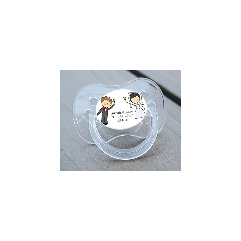 Funky Dummy Personalised Dummy Pacifier Soother, All Teats, Sizes & Colours, Wedding 2