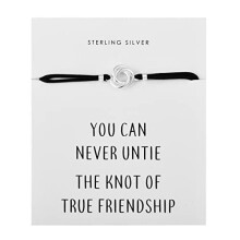 Philip Jones Sterling Silver Knot Quote Bracelet