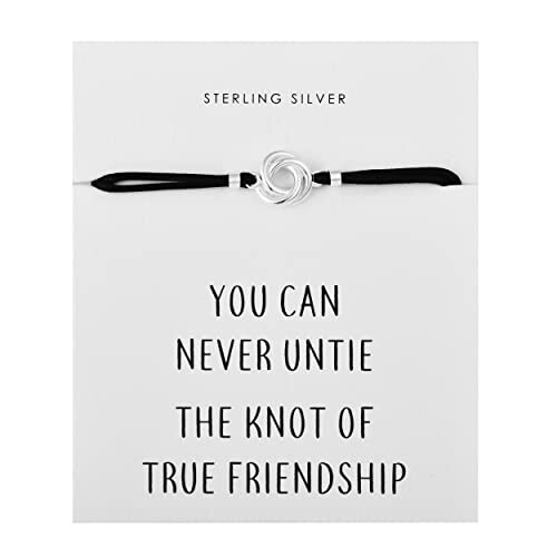 Philip Jones Jewellery Philip Jones Sterling Silver Knot Quote Bracelet