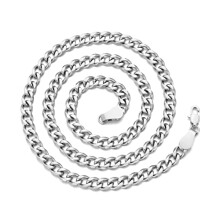 Philip Jones Men's 6mm Stainless Steel 24 Inch Curb Chain Necklace