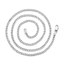 Philip Jones Men's 3mm Stainless Steel 20 Inch Curb Chain Necklace