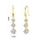 Philip Jones Jewellery Gold Plated Graduated Drop Earrings Created with Zircondia? Crystals 5