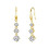 Philip Jones Jewellery Gold Plated Graduated Drop Earrings Created with Zircondia? Crystals 1