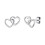 Philip Jones Jewellery Sterling Silver Heart Link Earrings 1