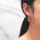 Philip Jones Jewellery Gold Plated Graduated Drop Earrings Created with Zircondia? Crystals 2
