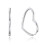 Philip Jones Jewellery Sterling Silver Heart Hoop Earrings 1