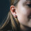 Philip Jones Jewellery Gold Plated Heart Stud Earrings 2