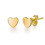 Philip Jones Jewellery Gold Plated Heart Stud Earrings 1