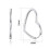 Philip Jones Jewellery Sterling Silver Heart Hoop Earrings 5