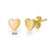 Philip Jones Jewellery Gold Plated Heart Stud Earrings 4
