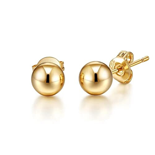 Philip Jones Jewellery Gold Plated Ball Stud Earrings