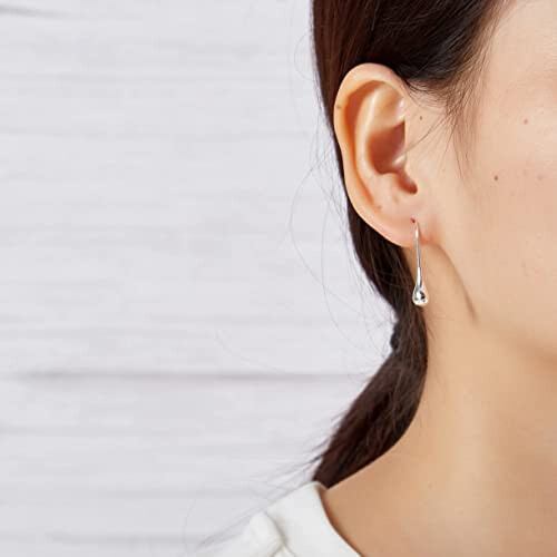 Philip Jones Jewellery Silver Plated Teardrop Earrings 1