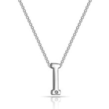 Initial Necklace Created with Austrian Crystals - Letter I