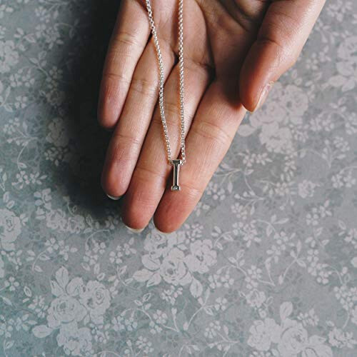 Philip Jones Jewellery Initial Necklace Created with Austrian Crystals - Letter I 2