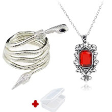 YouU 2 Pcs City of Bones Isabelle Lightwood's Electrum Whip Serpent Snake Bracelet and necklace Set with Storage Box