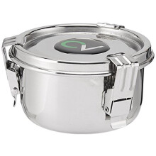 CVault Stainless Steel Airtight Storage Humidity Container in Small w/Humidity Pack