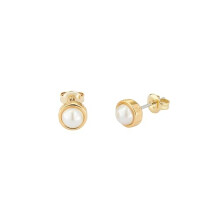 Ted Baker Sinaa Pearl Stud Earrings For Women (Gold Tone/Pearl)