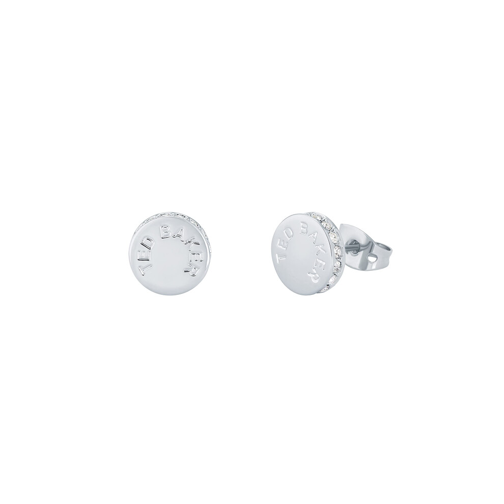 Ted Baker Seesay Sparkle Dot Logo Stud Earring (Silver Tone/Crystal)