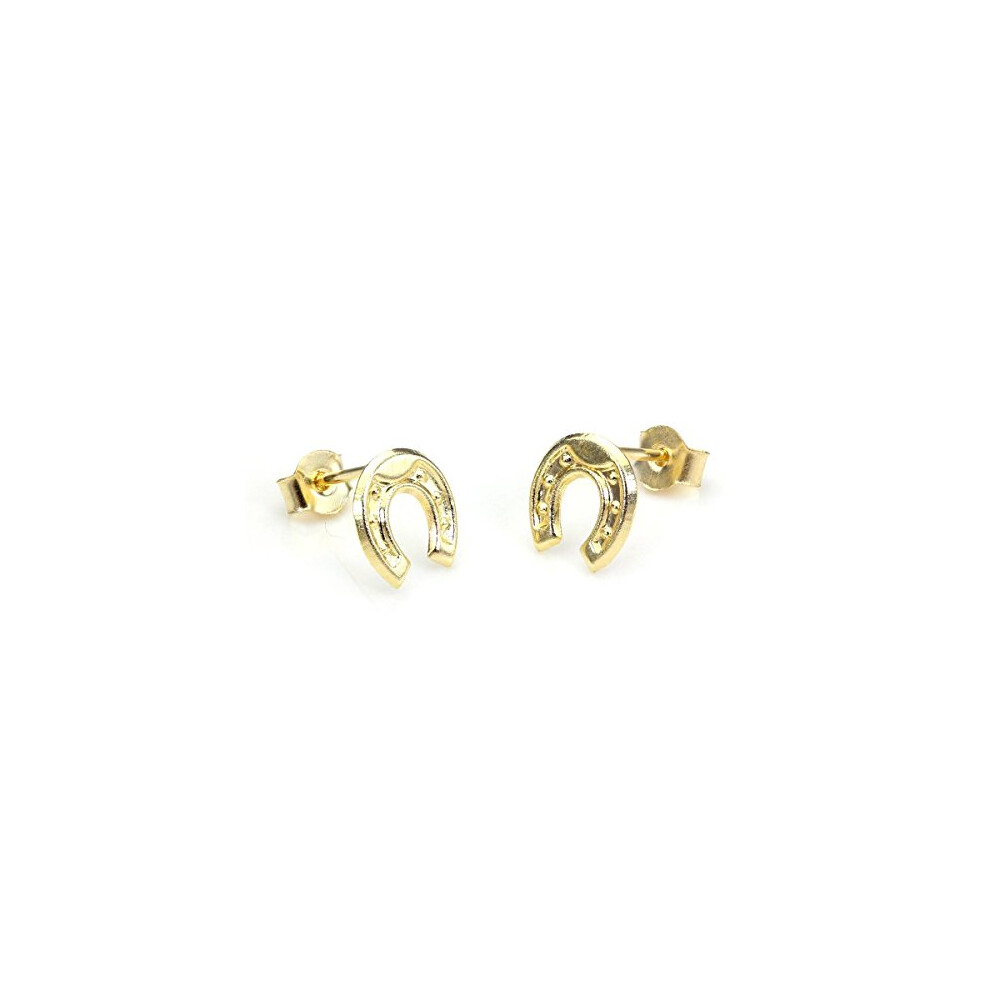9ct Gold Horseshoe Stud Earrings/Studs/Earring/Horse Shoe