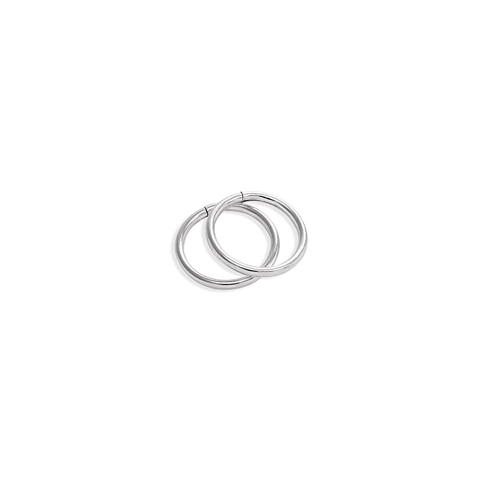 Sterling Silver Lightweight Sleeper 8mm Hoop Earrings