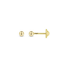 Amberta Allure Women 9 Ct Yellow Gold Ball Stud Earrings: 3 mm