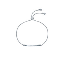 Ted Baker Breena Baker Bar Drawstring Bracelet For Women (Silver Tone)