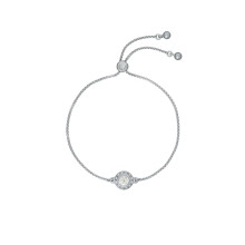 Ted Baker Soleta Solitaire Sparkle Crystal Adjustable Bracelet For Women (Silver Tone/Crystal)
