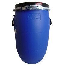 60 L, Litre, Ltr, Plastic Blue Open Top Keg, Drum, Container for Storage, with Ring Seal (1)