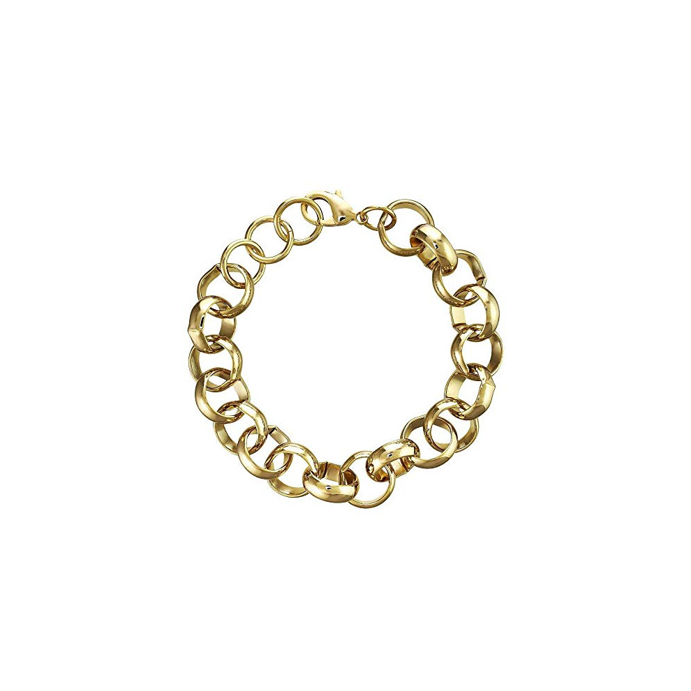 16mm XXL Gold Belcher Bracelet, Premium and Luxury Finish 18K Real Gold Plated Jewellery, Chunky, and Heavy Bracelet with Huge Links for Men, Women,