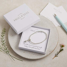 ANGEL & DOVE Pewter Acorn 'Strength' Bracelet - Sympathy Gift, Memorial Jewellery with Gift Bag & Card