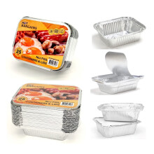 HOT BARGAINS 100 X Foil Containers With Lids For Takeaway Size No1 (120 x 100 x 40mm) For Takeaway Restaurants Oven Safe And Freezer Safe