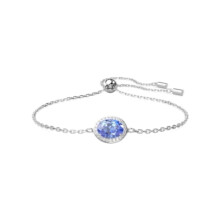 Swarovski Constella Bracelet, Central Blue Crystal and White Crystal Pav?, Rhodium Plated Chain, from the Constella Collection