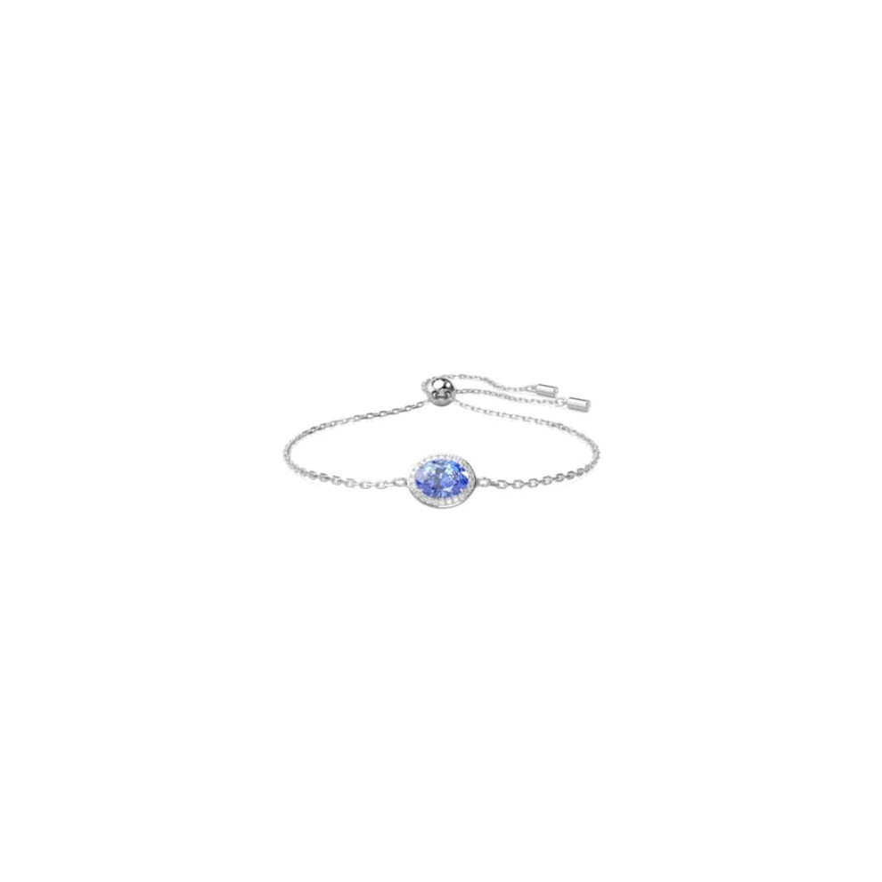 Swarovski Constella Bracelet, Central Blue Crystal And White Crystal Pav?, Rhodium Plated Chain, From The Constella Collection Blue,White