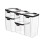 Sistema Sistema Ultra Square 5 Pack, Tritan, Clear/Black, Pack 2
