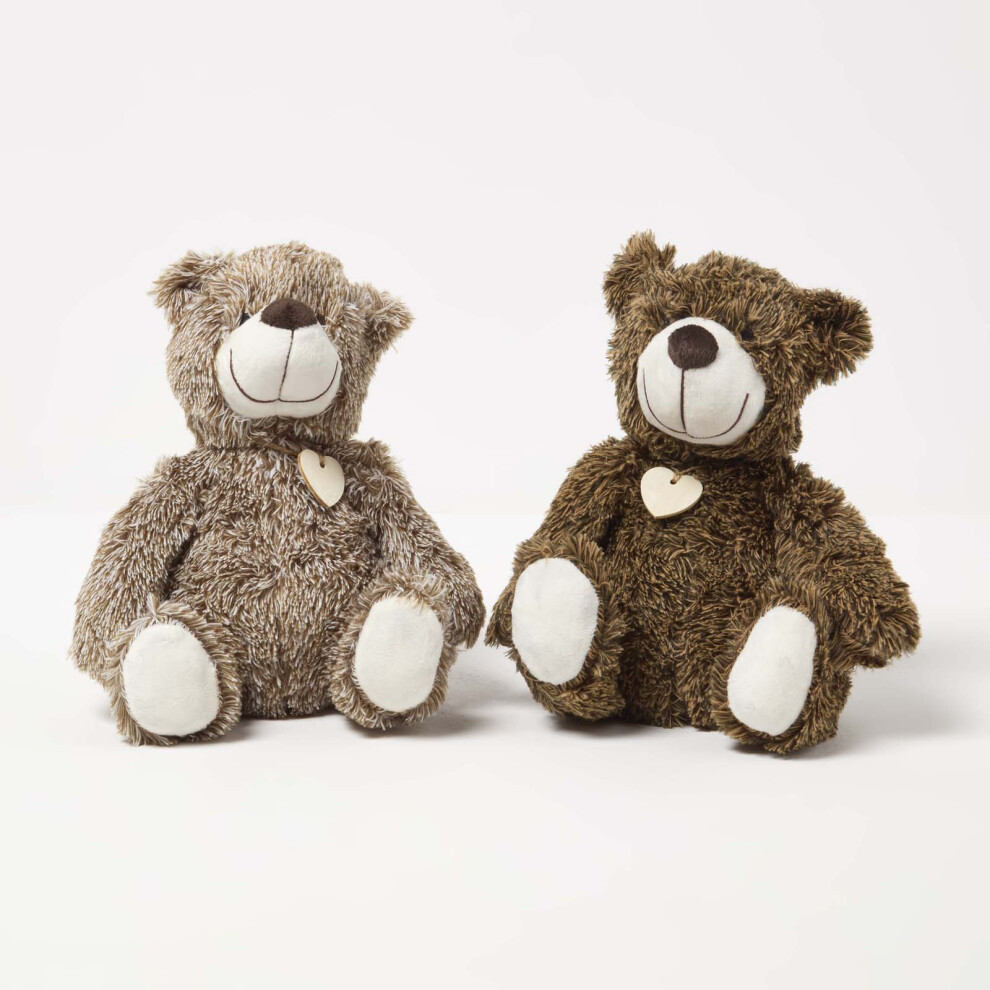 HOMESCAPES Teddy Bear Doorstop - Set of 2 - Animal Door Stops