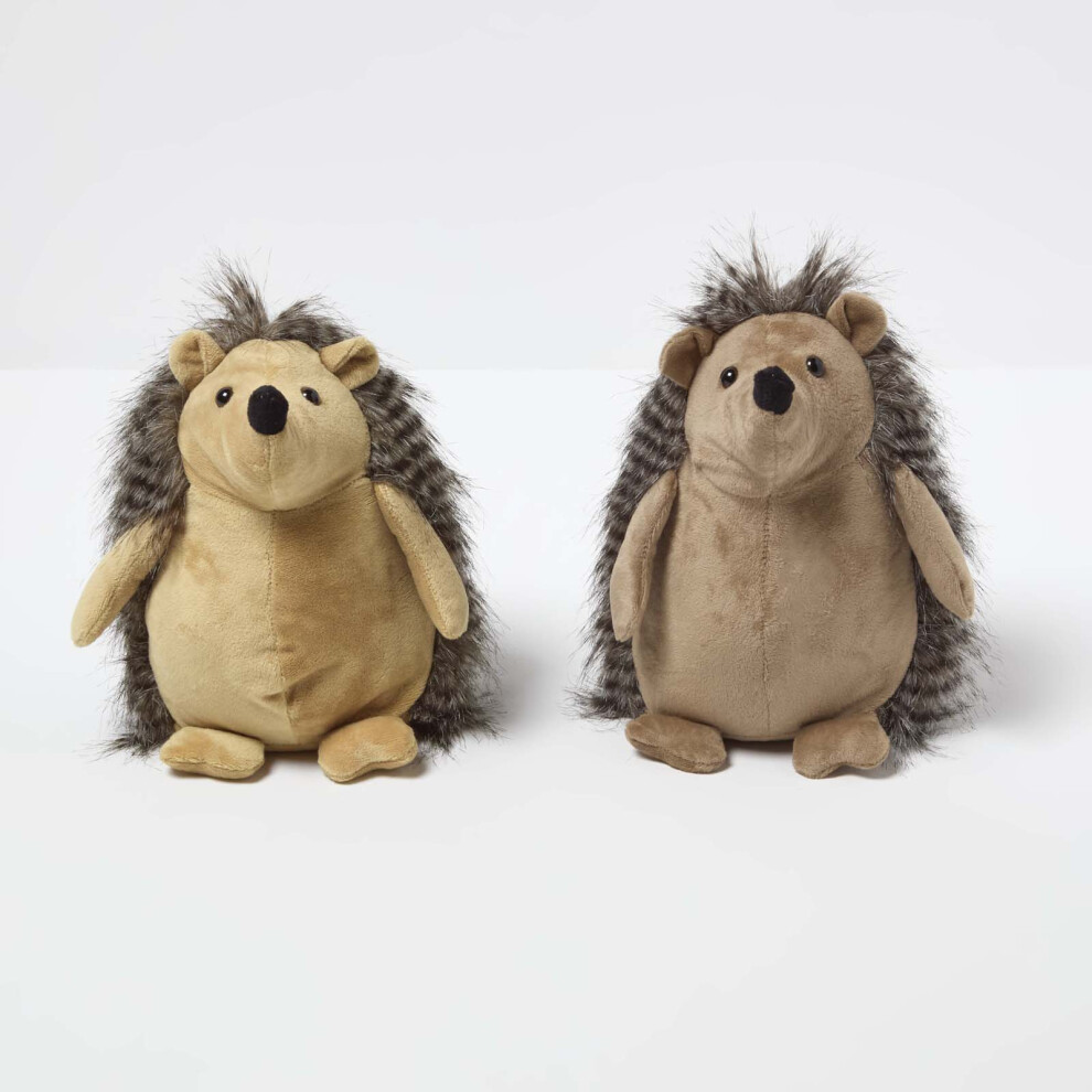 HOMESCAPES Hedgehog Doorstop - Set of 2 - Animal Door Stops