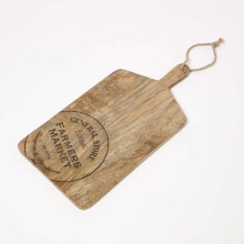 HOMESCAPES Vintage Wooden Cutting Board Cheese Appetizer Board