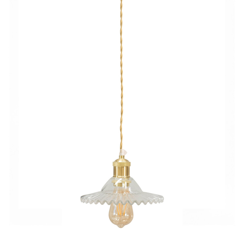 Lucrezia Pendant Light with Frilled Glass Lamp Shade