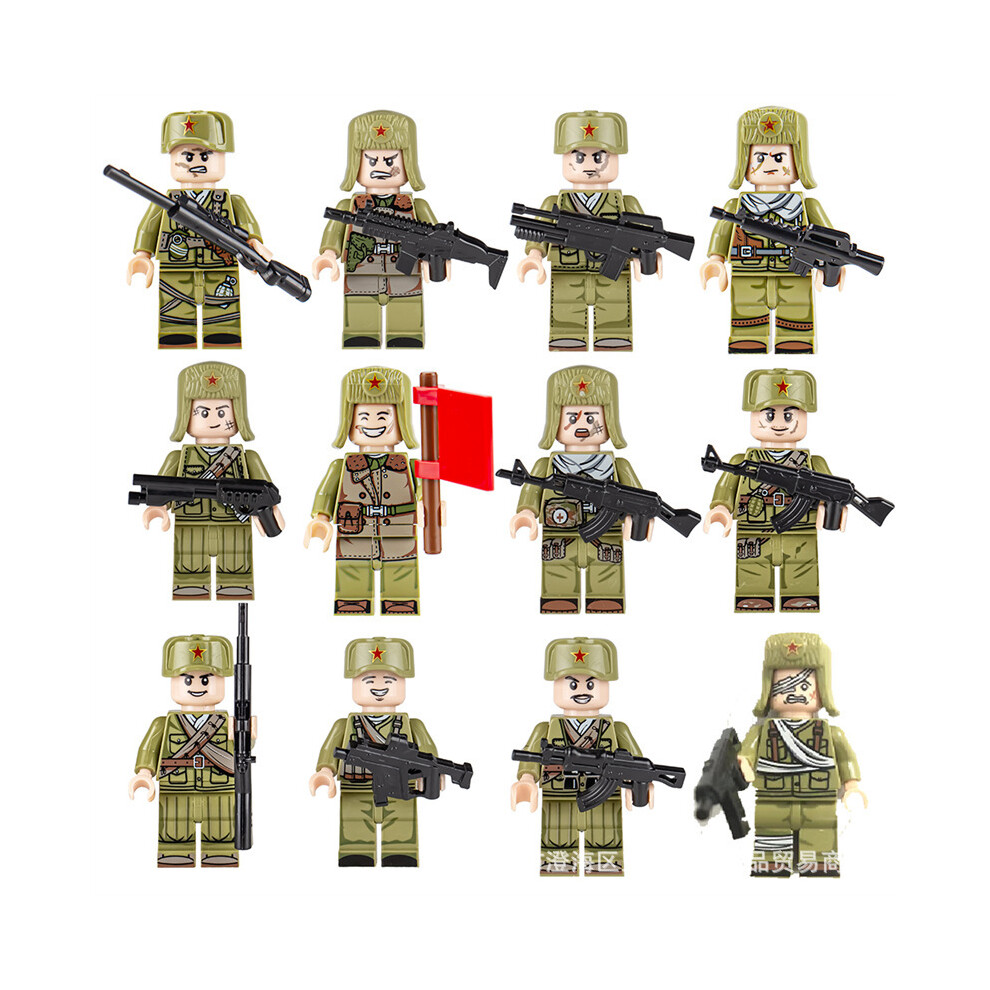 (Style M) Elite Forces Minifigure Set - Military and SWAT Building Blocks for Action-Oriented Play